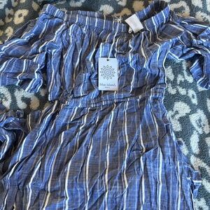 NWT blue island beach dress